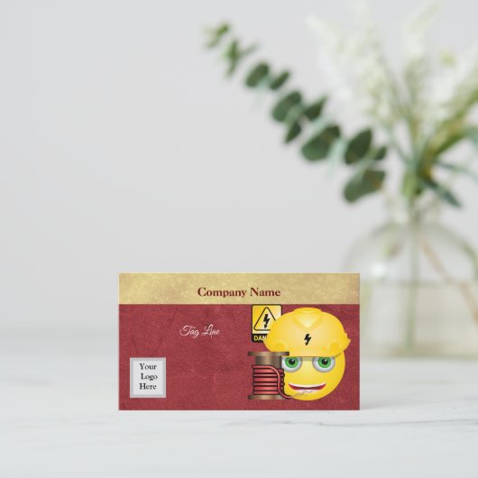 電気工事士の名刺 名刺 (スタンド正面)