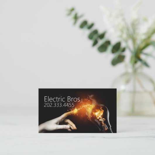 電気工事士の名刺 名刺 (スタンド正面)
