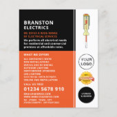 電気工事士の電動広告ドライバー チラシ (正面)