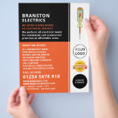 電気工事士の電動広告ドライバー チラシ (手)