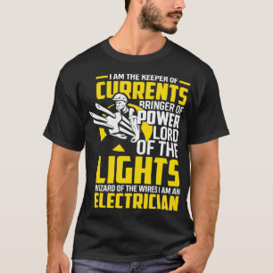 電気工事士の電気おもしろい工事士 Tシャツ