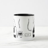 電気工事士の電気技師の漫画 マグカップ (中央)