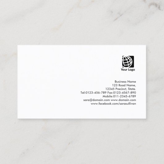 電気工事士はっきりしたシルバー電気プラグのアイコエレガントン 名刺 (裏面)