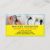 電気工事士サービス、電気ビジネスカード 名刺 (正面)