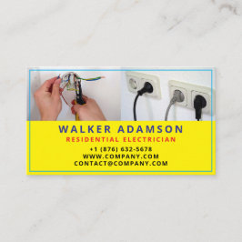 電気工事士サービス、電気ビジネスカード 名刺