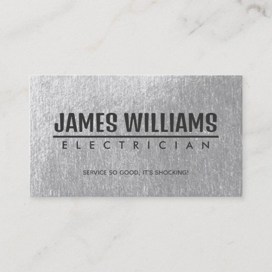 電気工事士スローガンビジネスカード 名刺 (正面)