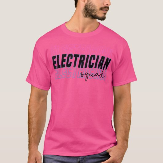 電気工事士チーム 電気作業員 電圧 回路 Tシャツ (正面)