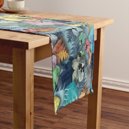 電気工事士ツールハワイアン熱帯プリント ショートテーブルランナー (インサイチュ)