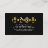 電気工事士ドロップシャドウ看板 名刺 (裏面)