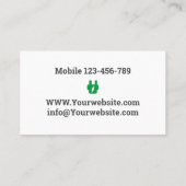 電気工事士パーソナライズされたアバターの名刺 名刺 (裏面)