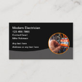 電気工事士ユニーク人向け名刺 名刺 (正面)