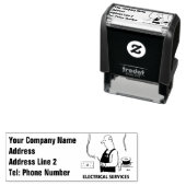 電気工事士及び電気サービス セルフインキングスタンプ (インサイチュ)