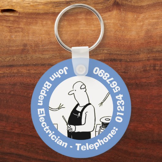電気工事士及び電気修理 キーホルダー (裏面)