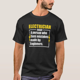 電気工事士定義の電気工事士 Tシャツ