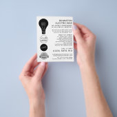 電気工事士広告の黒電球 チラシ (手)