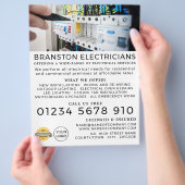 電気工事士広告の チラシ (手)