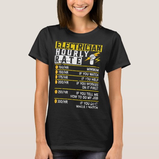 電気工事士時給ラインマン回路Ca Tシャツ (正面)
