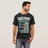 電気工事士時給率電気工事士 Tシャツ (正面フル)