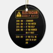 電気工事士時給 セラミックオーナメント (左)