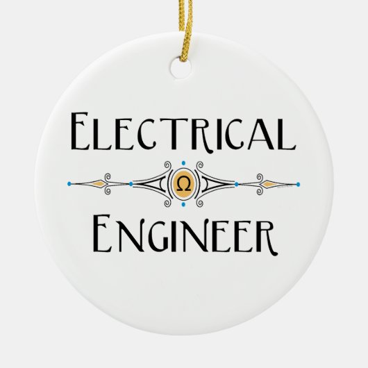 電気工事士用装飾線 セラミックオーナメント (正面)