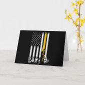 電気工事士米国国旗のツール カード (黄色い花)