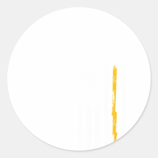 電気工事士米国国旗のツール ラウンドシール (正面)