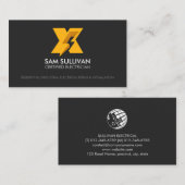 電気工事士請負業者モノグラムX 名刺 (正面/裏面)