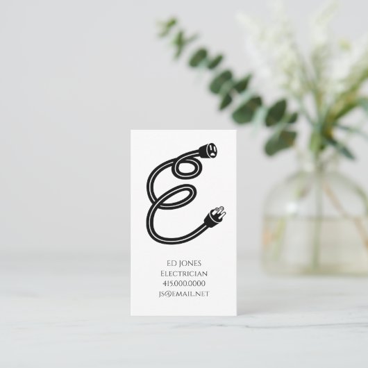 電気工事士請負業者 名刺 (スタンド正面)