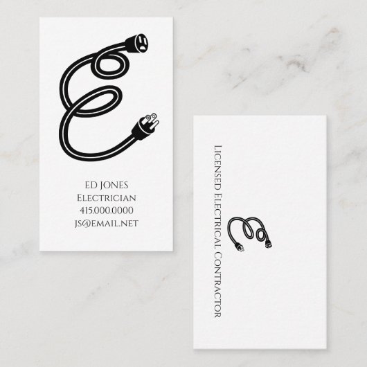 電気工事士請負業者 名刺 (正面/裏面)