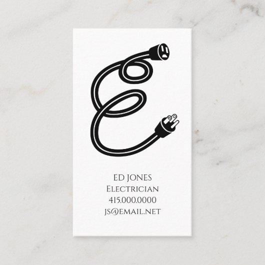 電気工事士請負業者 名刺 (正面)