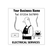 電気工事士電気サービスゴム印 ラバースタンプ (インプリント)