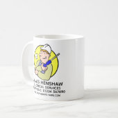 電気工事士電気サービスプロモーション コーヒーマグカップ (正面左)