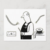 電気工事士電気サービス漫画 ポストカード (正面)