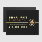 電気工事士電気会社自動車マグネット (正面/裏面)