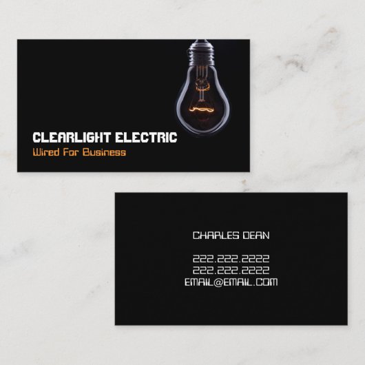 電気工事士電気名刺 名刺 (正面/裏面)