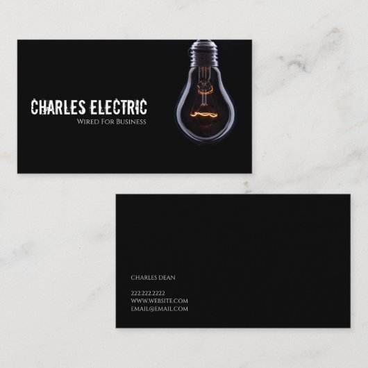 電気工事士電気名刺 名刺 (正面/裏面)