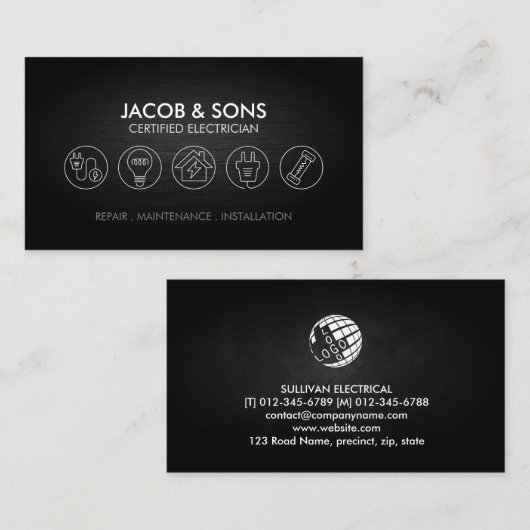 電気工事士電気工事士 名刺 (正面/裏面)