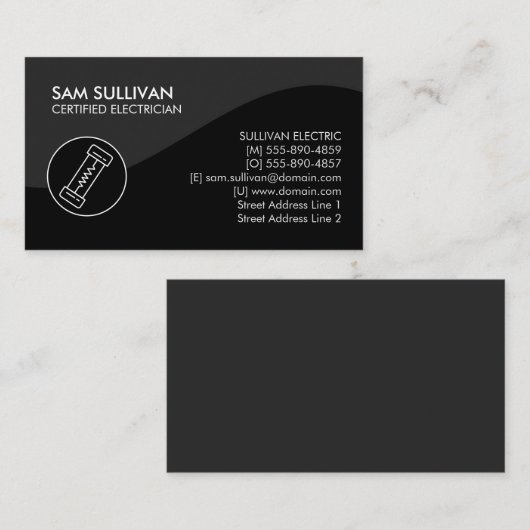 電気工事士電気工事士 名刺 (正面/裏面)