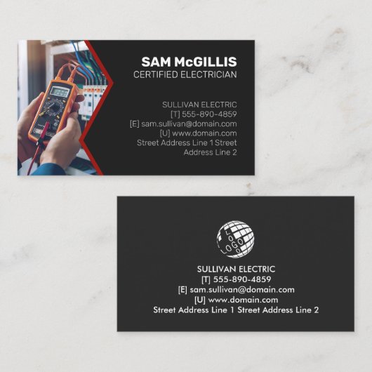 電気工事士電気工事士 名刺 (正面/裏面)