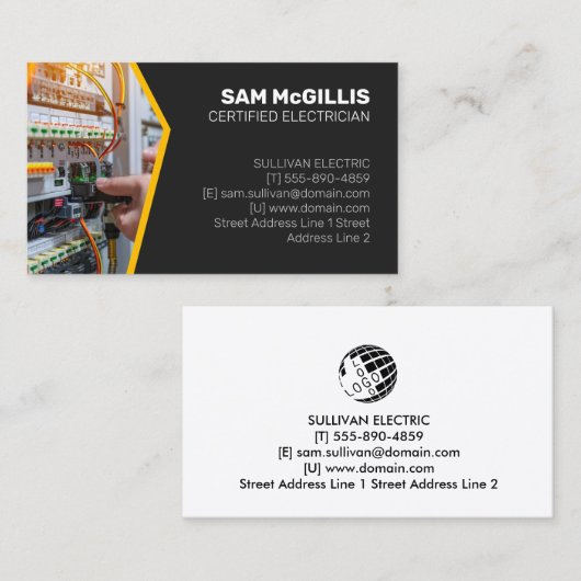 電気工事士電気工事士 名刺 (正面/裏面)