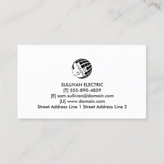 電気工事士電気工事士 名刺 (裏面)