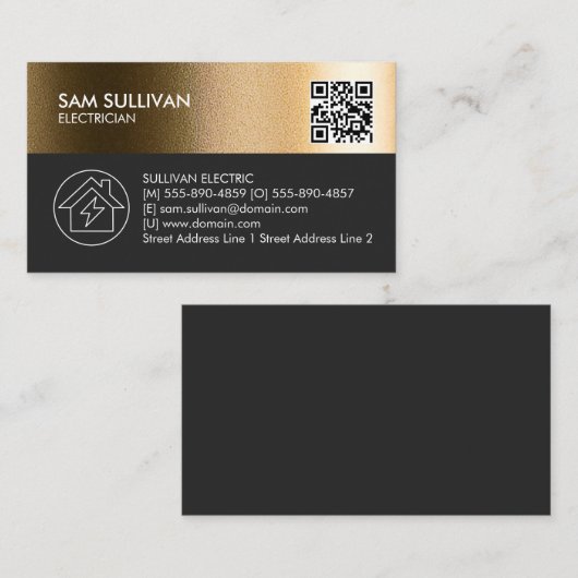 電気工事士電気工事士 名刺 (正面/裏面)