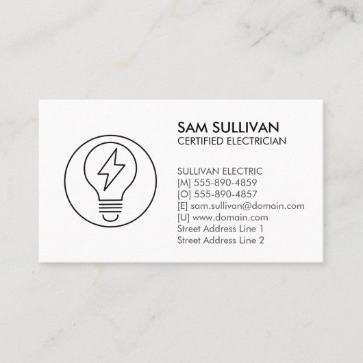 電気工事士電気工事士 名刺 (正面)