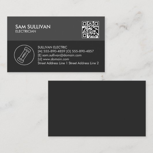 電気工事士電気工事士 名刺 (正面/裏面)