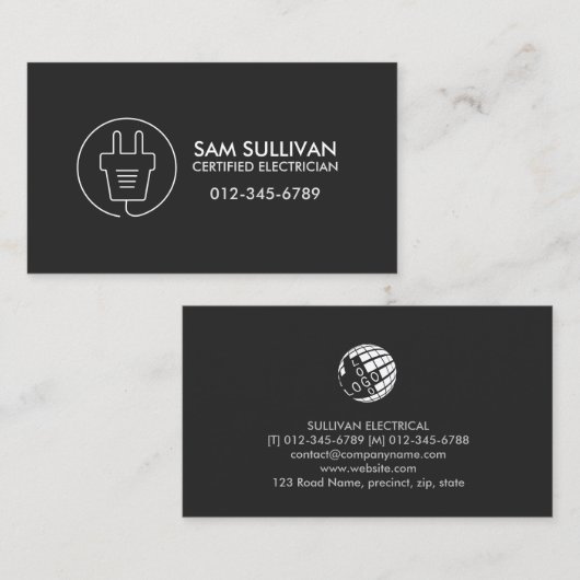 電気工事士電気工事士 名刺 (正面/裏面)