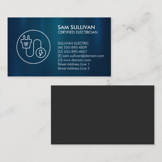 電気工事士電気工事士 名刺 (正面/裏面)