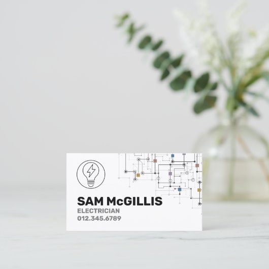 電気工事士電気工事士 名刺 (スタンド正面)