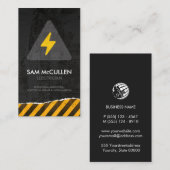 電気工事士電気工事請負業者名刺 名刺 (正面/裏面)