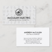 電気工事士電気工事請負業者名刺 名刺 (正面/裏面)