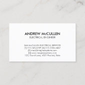 電気工事士電気工事請負業者名刺 名刺 (裏面)